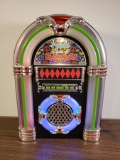 Rock N Roll 60&rsquo;s Peace & Love Tabletop illuminated 3 Song Jukebox Lights Music