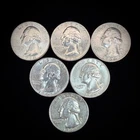 $1.5 FV 90% Silver Washington Quarters (6 Coins) Pre-1965 US Junk Silver