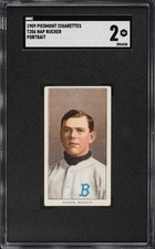 1909-11 T206 Piedmont Nap Rucker PORTRAIT SGC 2 GD