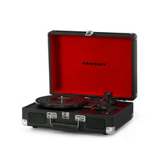 Crosley Cruiser Deluxe Portable 3 Speed Bluetooth Record Player Cr8005e-bh