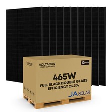 10 x JA Solar 465W Solar Panels N-Type Full Black Double Glass Pallet Pack
