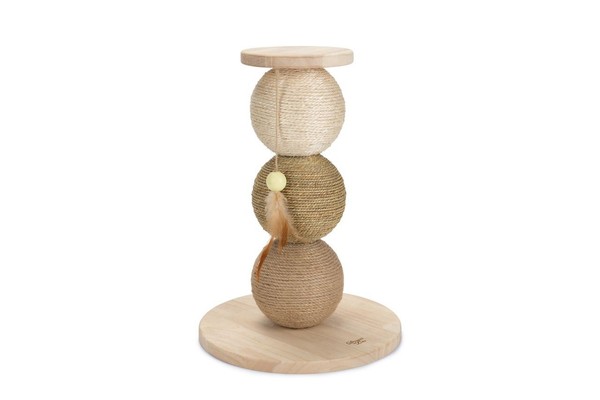 Designed By Lotte Holz-Kratzball, KratzmöBel FüR Katzen Aus Holz Kratzbaum-image
