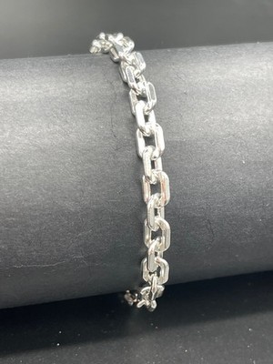 Ladies 925 Sterling Silver Fancy Link Longer 17g Bracelet NEW