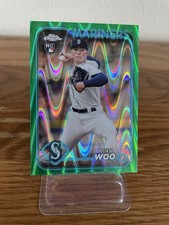 2024 Topps Chrome Bryan Woo Green RayWave Refractor /99 #172 RC Mariners