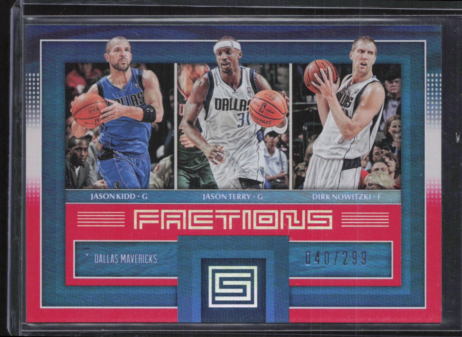 2017-18 Panini Status #22 J. Kidd / J. Terry / Dirk Nowitzki Factions Red #/299