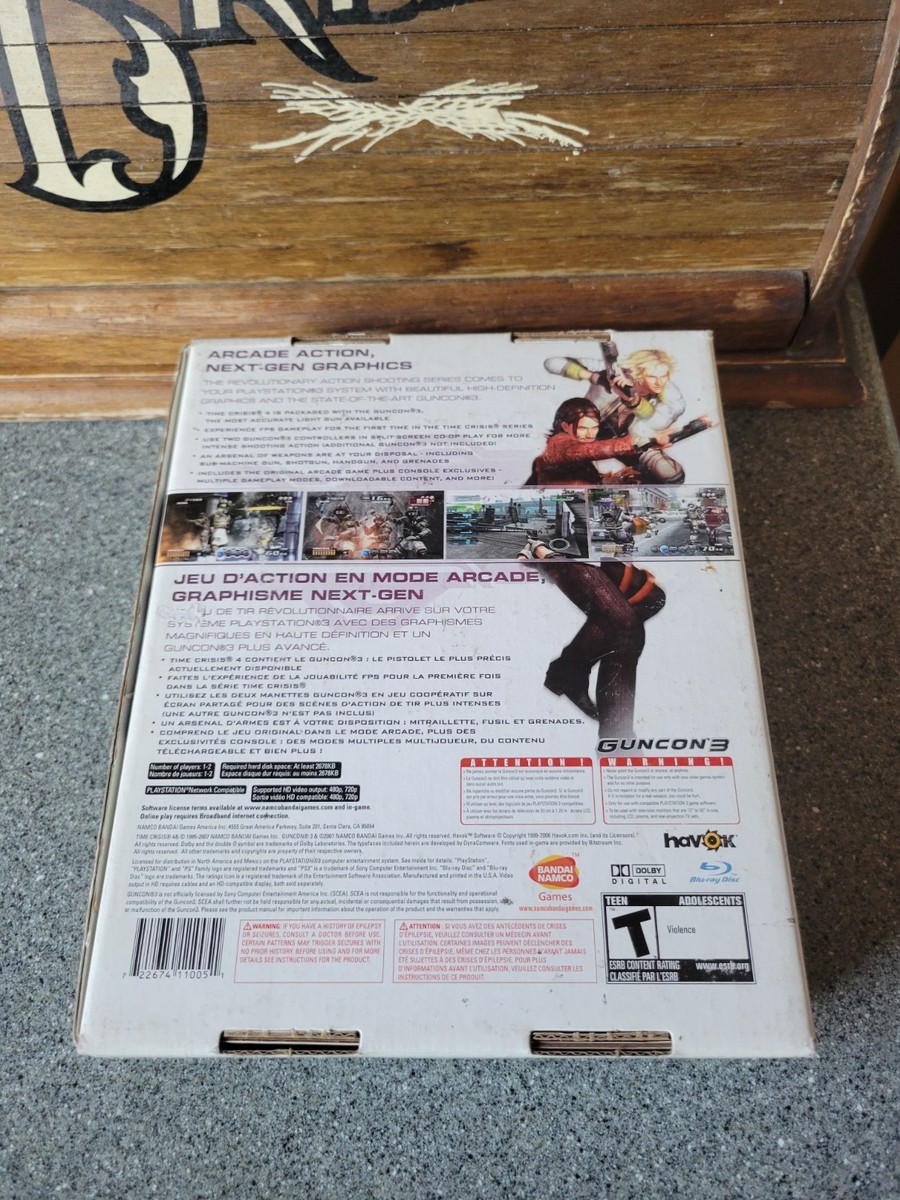 Time Crisis 4 Big Box And Gun Sony PlayStation 3 PS3 No Game Or