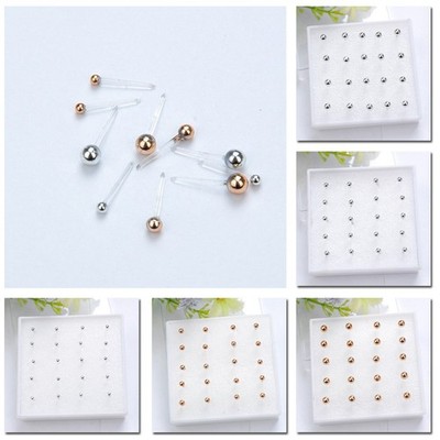 10 Paar 2/3/4 mm Zum Selbermachen Ohrringe Ohrstecker Schmuckherstellung Kugelende für Frauen
