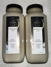 NEW 2 BATH BODY WORKS AROMA MOONLIGHT ZEN BLACK CHAMOMILE LUXE BATH 15 FL OZ