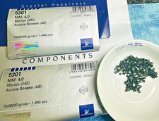 Swarovski Bi-cone Beads 5328 4mm Morion AB 1440 pcs Sealed Pack Austrian