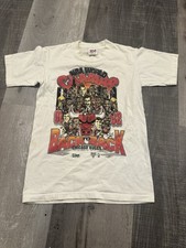 VINTAGE Chicago Bulls NBA World Champs back to back 1992 Salem T Shirt YOUTH L