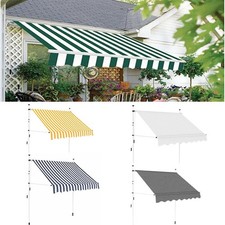 Garden Retractable Manual Awning Canopy Sun Shade Shelter