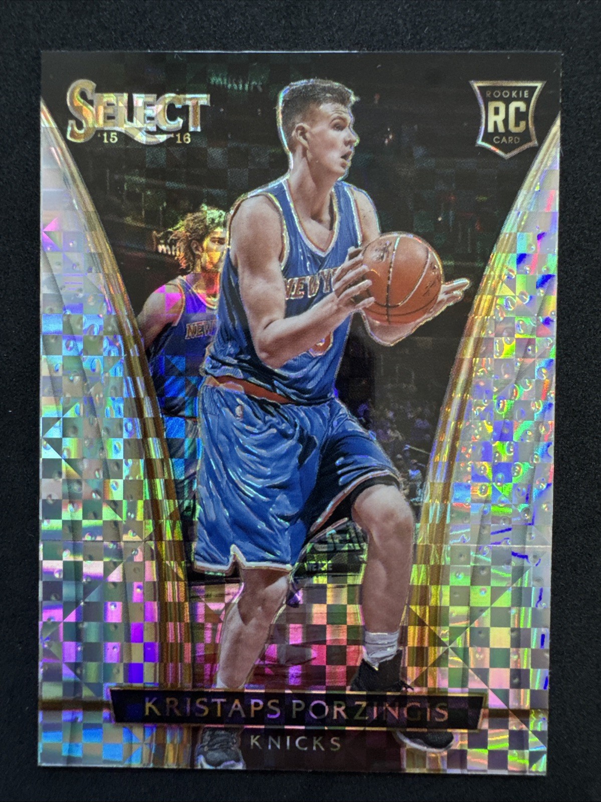 Kristaps Porzingis 2015-16 Panini Select Courtside Silver Prizm Rookie RC #245