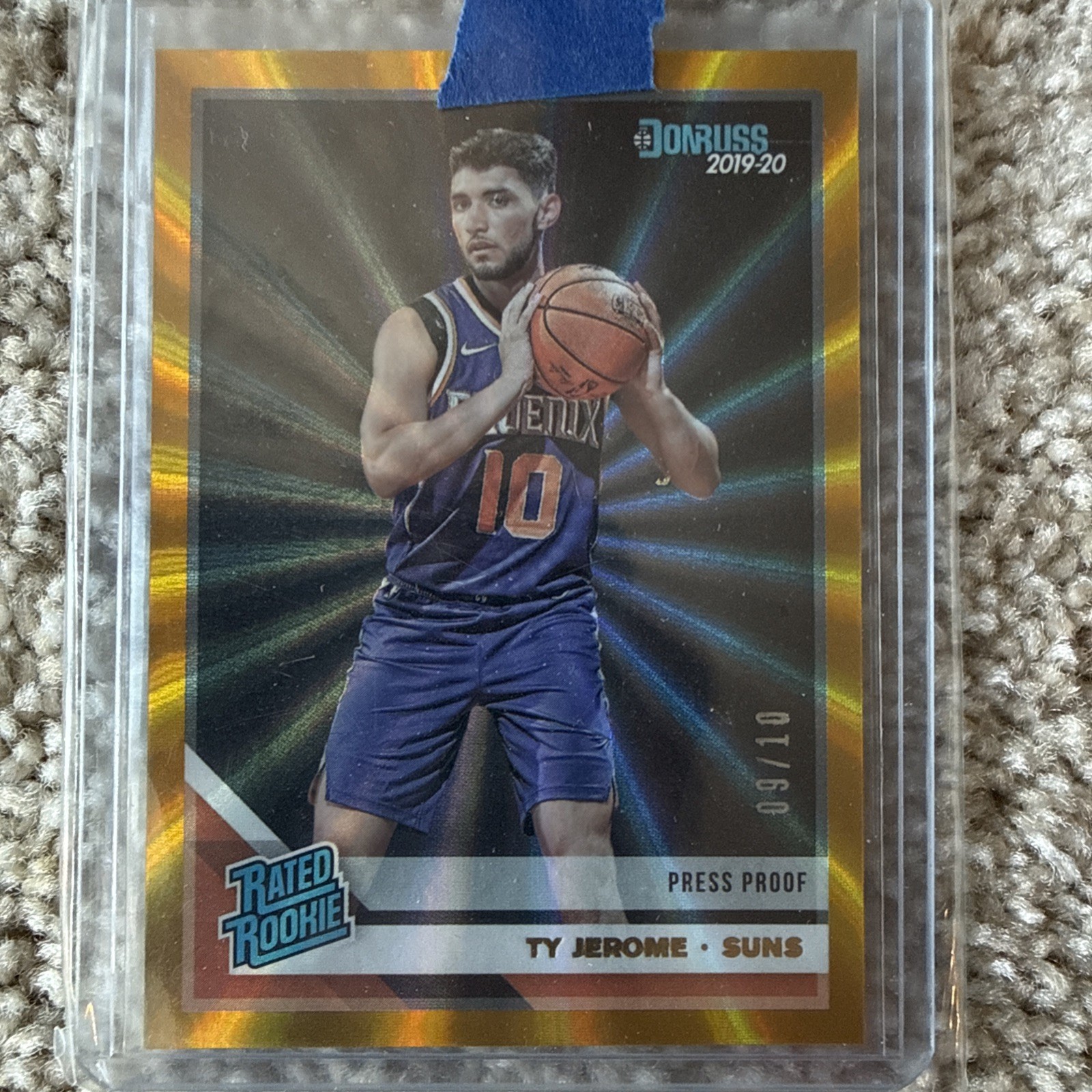 2019-20  Donruss Rated Rookie Ty Jerome #222 Press Proof Gold Laser /10  🔥🔥HOT