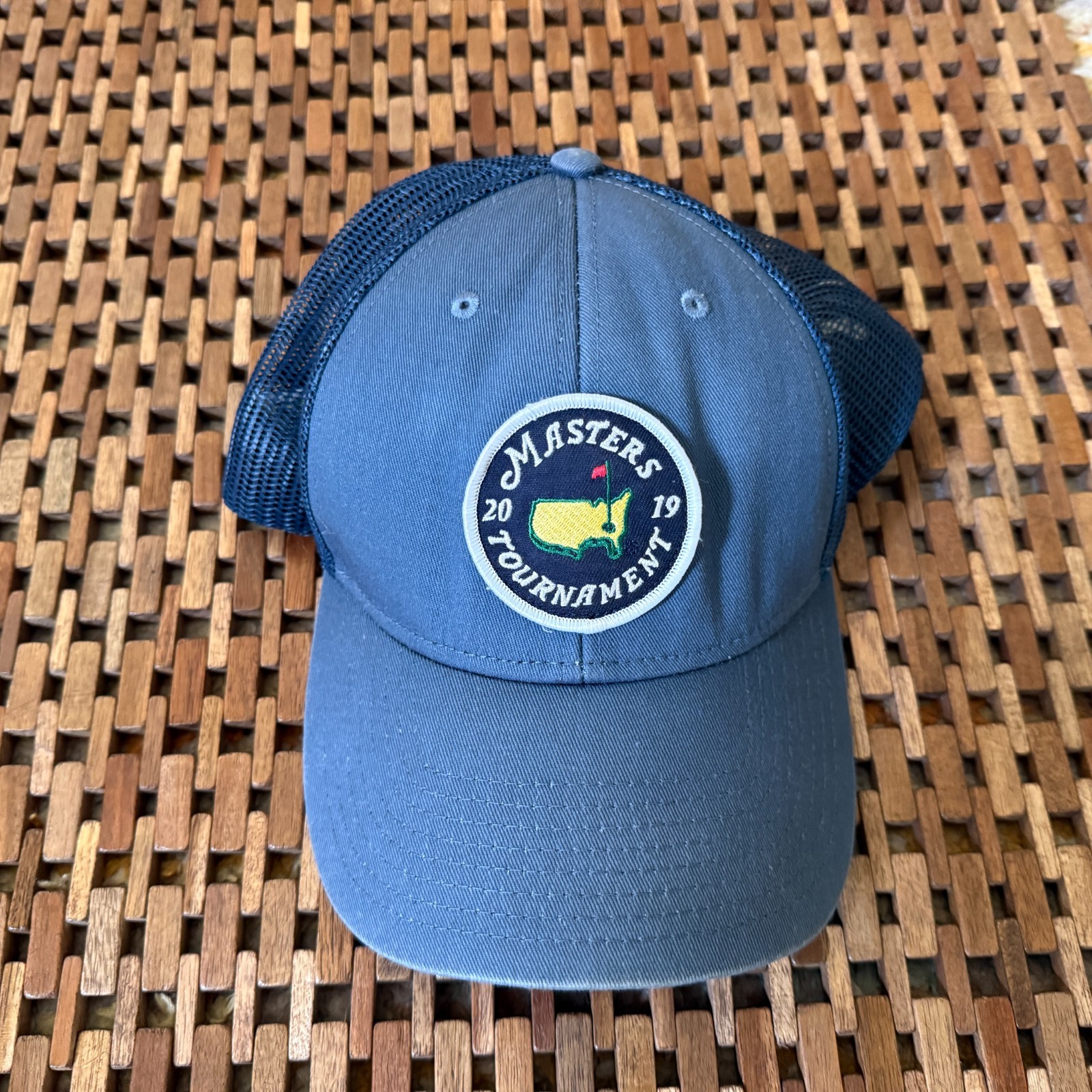 The Masters 2019 Augusta American Needle Snapback Trucker Baseball Hat Cap Blue