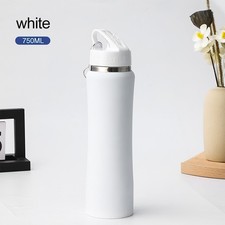 750ml Straw Thermal Bottle Double-layer Stainless Steel Sports Water Bottle