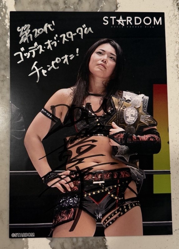 2020 STARDOM Maika Autographed Portrait DDM Giulia SLK WWE NXT NJPW AEW SPARK