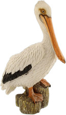 Coastal Pelican Sculpture  Shore Bird Nautical Themed Seaside Statue for Beach