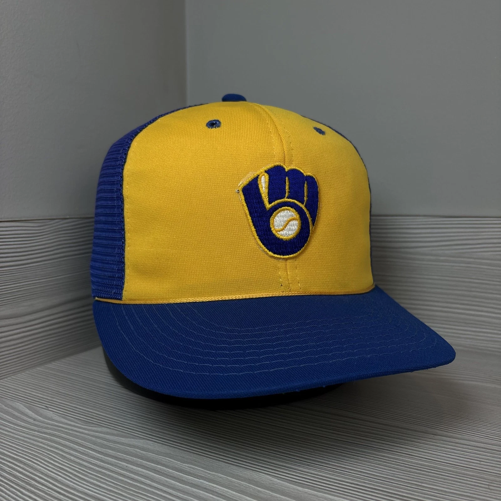 Vintage 80's Milwaukee Brewers Rope Hat Mesh MLB Sports Specialties Snapback