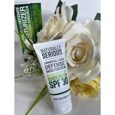 Naturally Serious NIB 100% Authentic Sun Defense Moisturizer SPF 30 1.7 oz/50 mL
