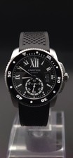 Cartier Calibre de Cartier Diver 42mm Black Rubber W7100056 2017 Box & Card