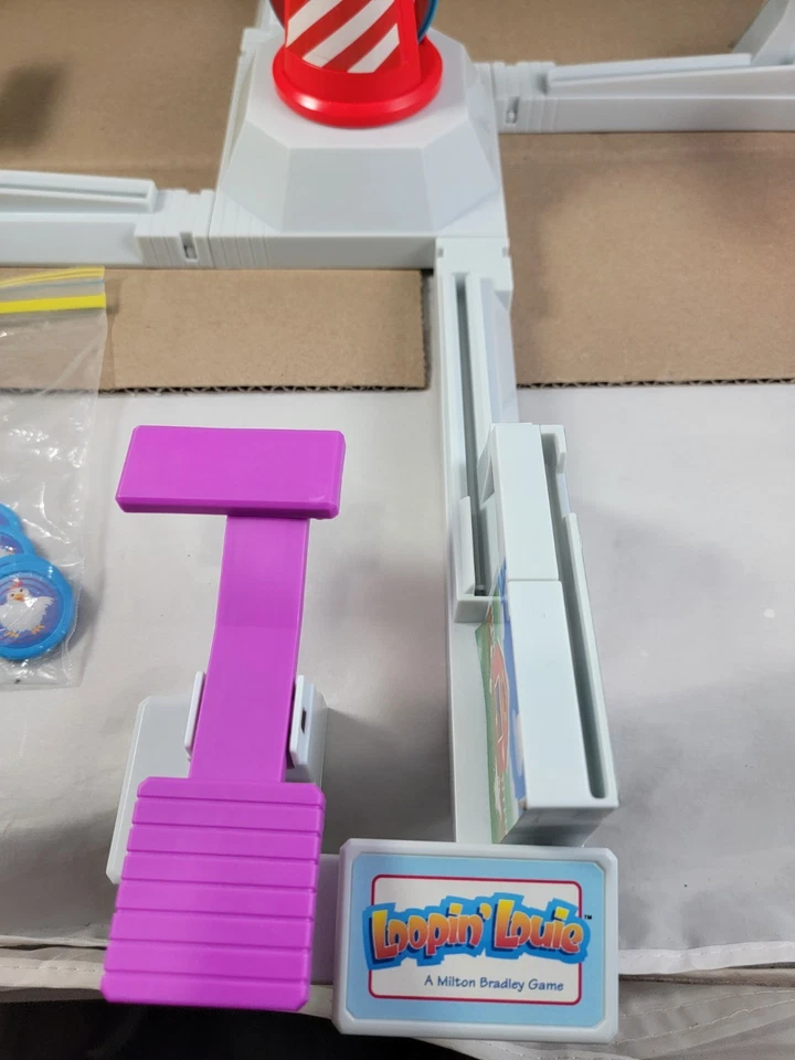 De colección 1992 Milton Bradley Loopin Louie Juego de Mesa Probado Falta Manual Foto 2 de 4