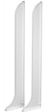 Spraymaid Tall Shower Splash Guards Pair 44" White Adjustable Easy Installation