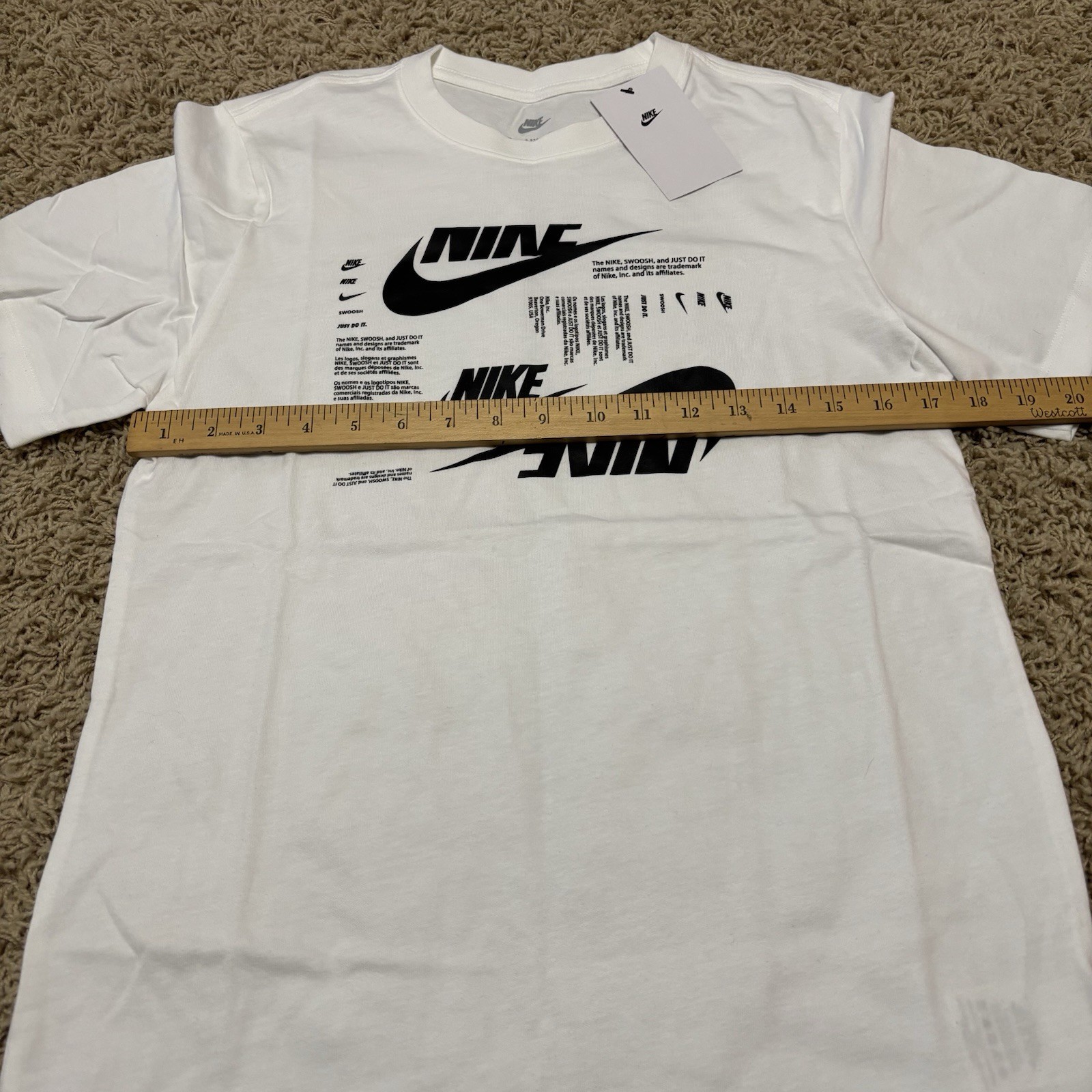 Nike Men's NSW Club SSNL HBR Graphic S/S White Tee DR7815-100 Small thumbnail 4