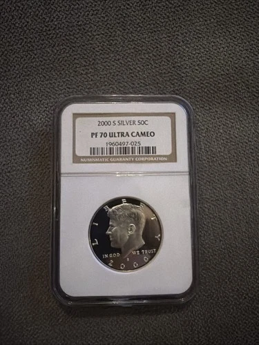 2000 S Silver 50C PF 70 ULTRA CAMEO Kennedy Half Dollar NGC