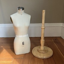 Dress Form - 1/2 Scale Size 6 Desktop Display Mannequin W/ Base Fashion Preowned