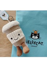 Jellycat Amuseables Coffee-to-Go Bag Charm 12CM Brand New With Tags+Dust Bagel
