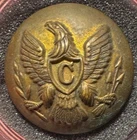 Civil War Cavalry Coat Button with stylized "C" / Extra Quality b/m, ALBERT# CV2