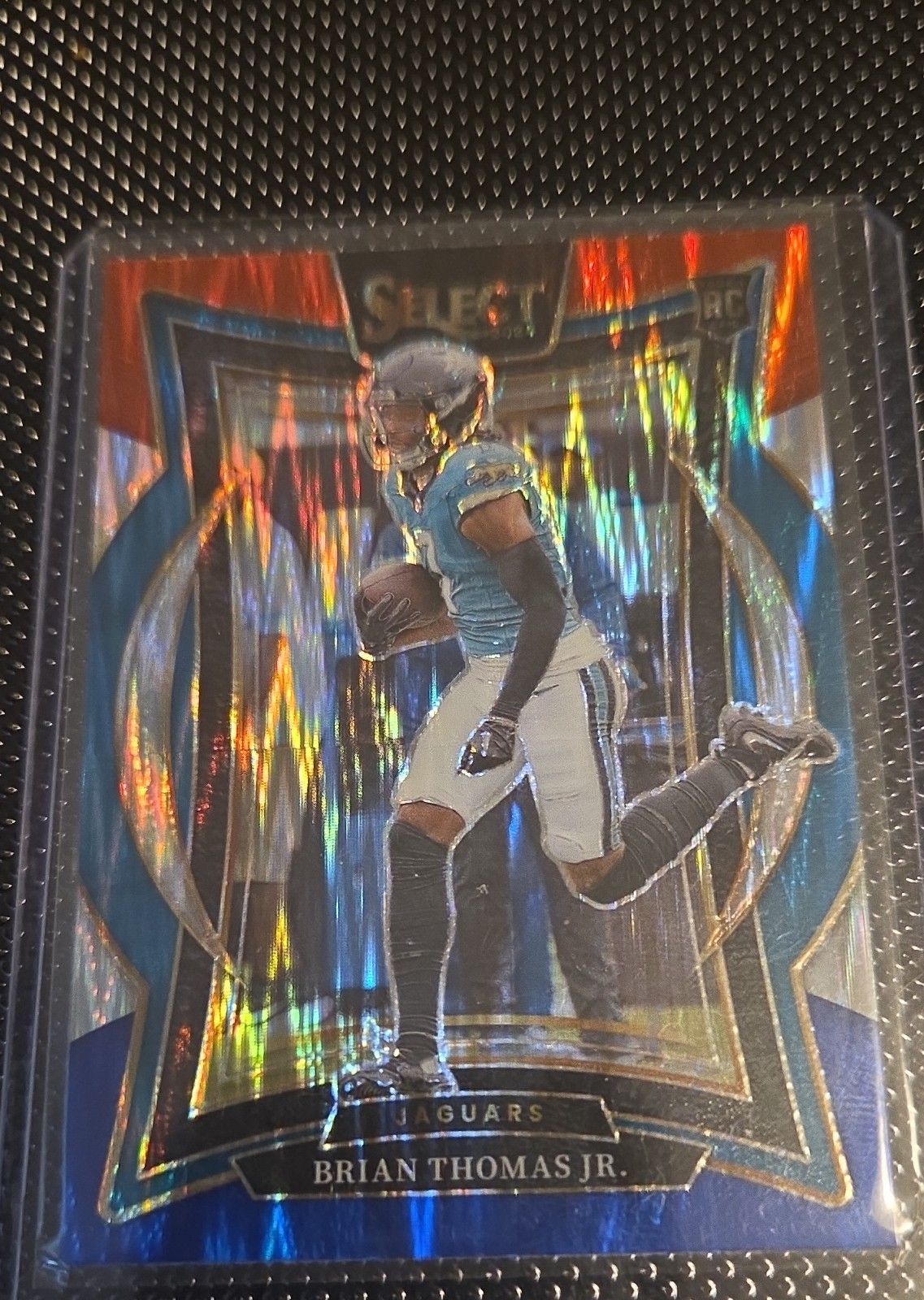 2024 Panini Select - Concourse Brian Thomas Jr. #91 Red & Blue Shock Prizm (RC)