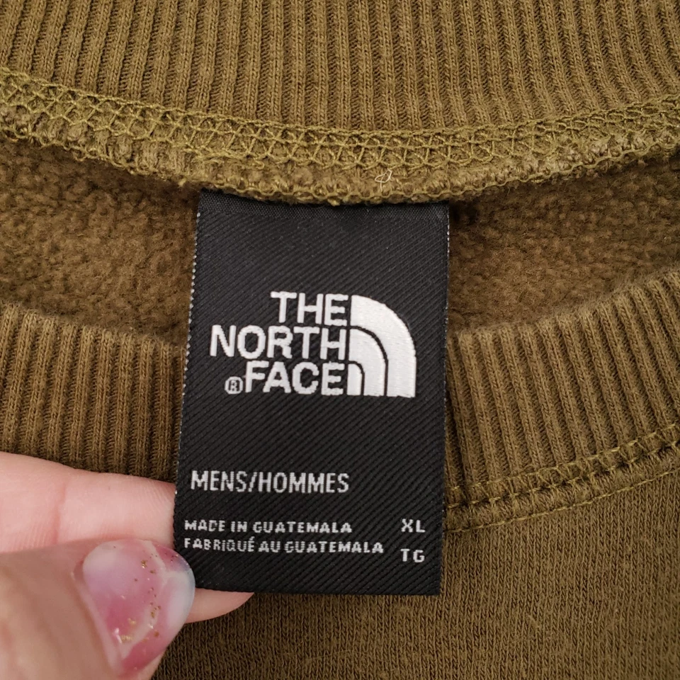 The North Face Sweatshirt Mens XL Brown Long Sleeve Fleece Crew Neck Pullover - Image 4 of 4