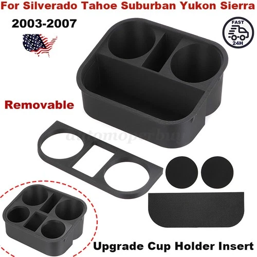 4 Cup Holder Insert Upgrade For Chevy 2003-2007 Silverado Tahoe Suburban Sierra