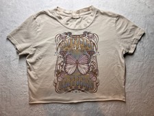 Altar'd State Women’s Graphic Cropped T-Shirt Cotton Crew Neck Made In USA M