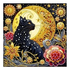 AMORARS Diamond Painting Kit for Adults, 5D Cat Art 30x30 cm,