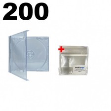 200 STANDARD Clear CD Jewel Case  200 OPP Plastic Wrap Bag