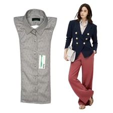 NWT Brunne DICKEY Compatible with Veronica Beard Blazer Button Down Shirt 00-14