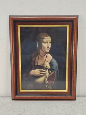 Leonardo da Vinci - Lady With an Ermine (1490) Painting Photo Print Art Framed