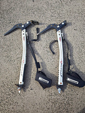 Simond Vautour Ice Axes Pair with Wrist Leashes Silver/Black