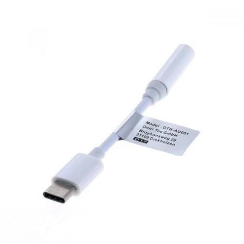 Audio Adapter USB-C Stecker - 3,5mm Stereo Klinkenbuchse weiß Type C