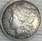 1888O Toned Morgan Silver Dollar Uncertified Extra Fine - About Unc Condition