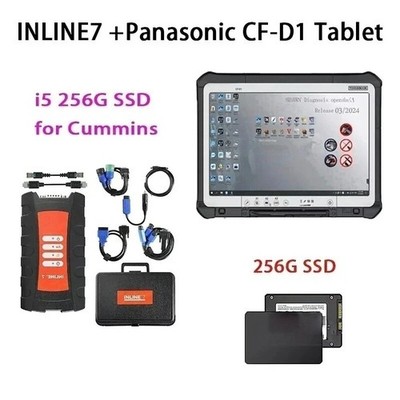 for Cummins INLINE 7 Heavy Duty Truck Tablet Kit Diagnostic Tool Data Link