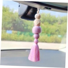 Little Fluffy Balls Car Hanging Ornament Rear View Mirror Accessories, Purple