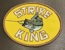 Strike King Fishing Vintage Style Retro Iron Sew On Patch Cap Hat