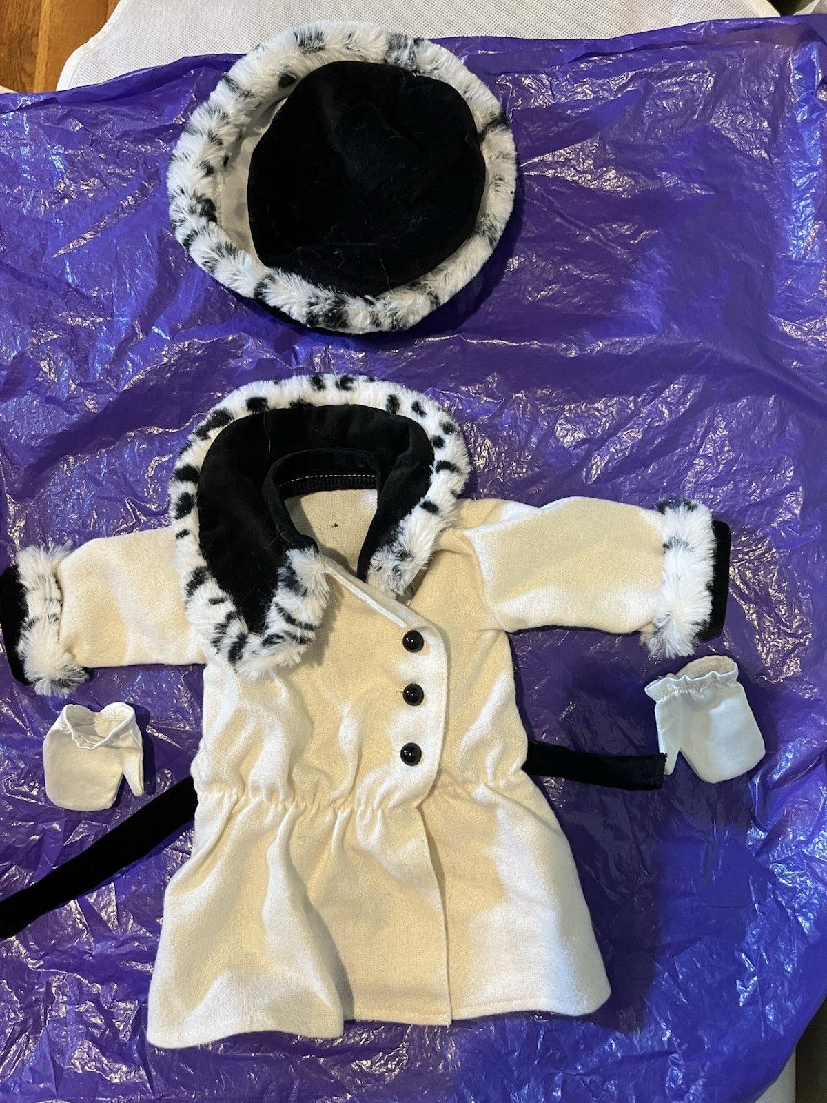 American Girl Doll Samantha Winter Coat Outfit Fancy Dress