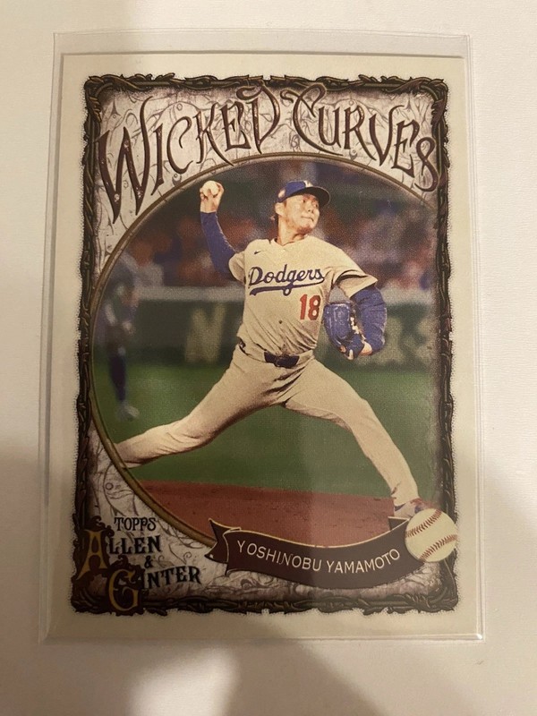 2025 Topps Allen & Ginter Yoshinobu Yamamoto Wicked Curves #WC-11 Dodgers