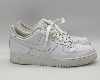 Nike Air Force 1 White Leather Low Top Shoes Sneakers US 10.5 2021