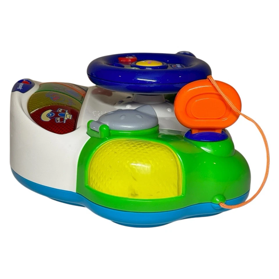 Rare 2000s Chicco Bilingual Smart Talking Driver Toy Steering Wheel Lights Sound - Image 3 of 4