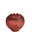 Fenton Art Glass Vase Cranberry 4”w X 4” Tall @30